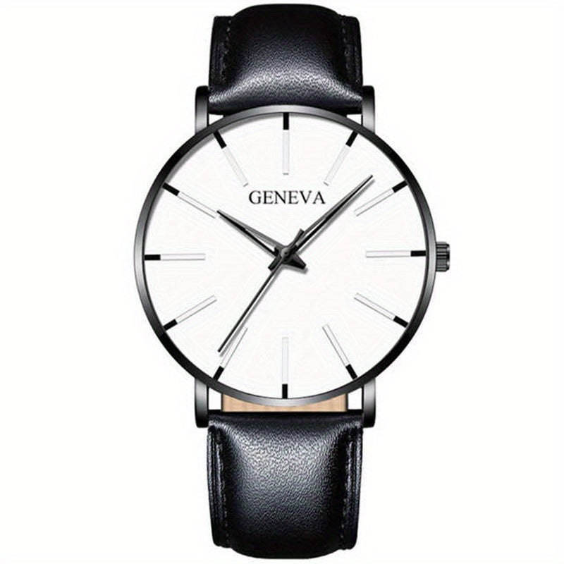 2022 Sleek Mens Ultra-Thin Watch - Elegant Simplicity - Stainless Steel Mesh Band, Quartz Movement, Business Casual