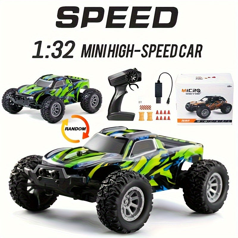 1:32 Scale Remote Control Cars - RC Cars Maximum Speed 20 Km/h, 2.4Ghz High Speed All Terrain Off-Road Electric Toy Car - For Kids Boys & Girls - Suitable for Outdoor Play - Perfect Gift for Christmas, Halloween, Thanksgiving