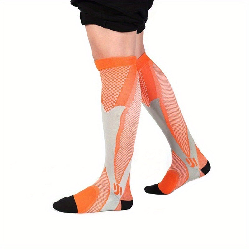 1Pair Compression Socks Travelers Socks Football Soccer Thigh Long Tube Unisex Outdoor Sports Nurses Stockings For Men Women