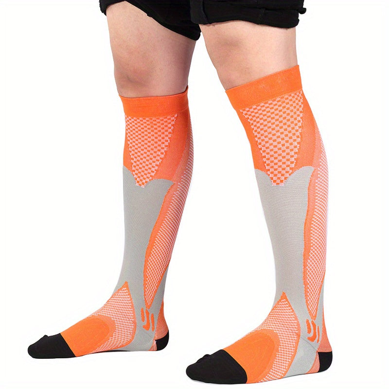1Pair Compression Socks Travelers Socks Football Soccer Thigh Long Tube Unisex Outdoor Sports Nurses Stockings For Men Women
