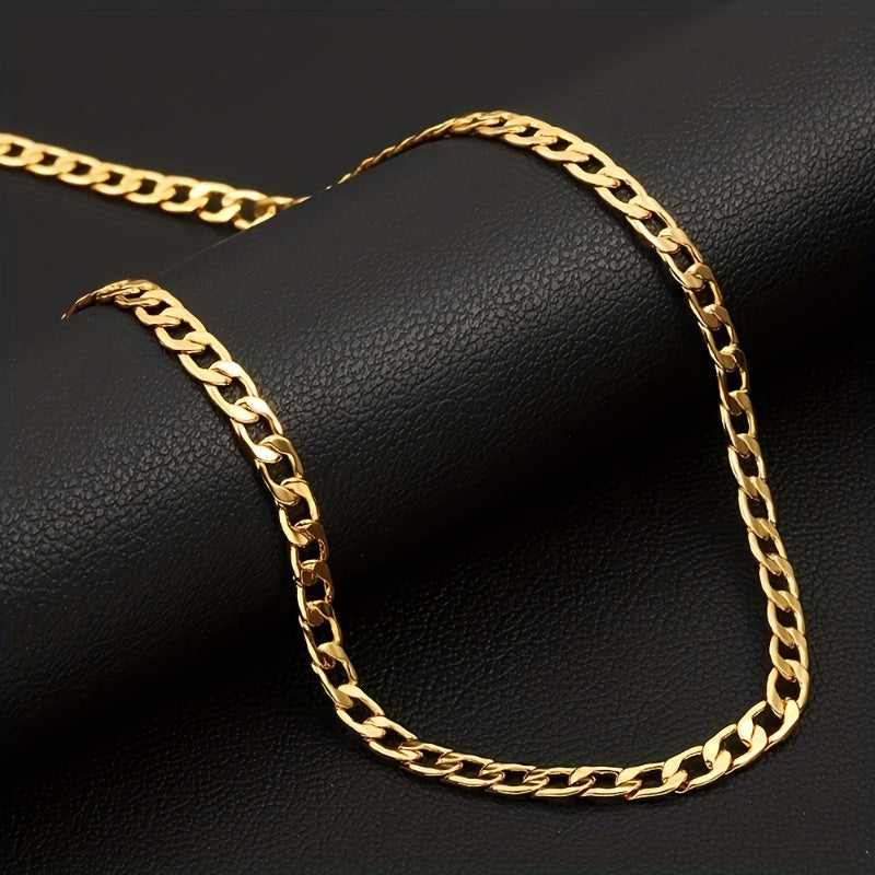 2pcs/set Necklace + Bracelet Fashion Luxury Men & Women Fashion Necklace 18-30 Inch Necklace, Bangle Size:21CM