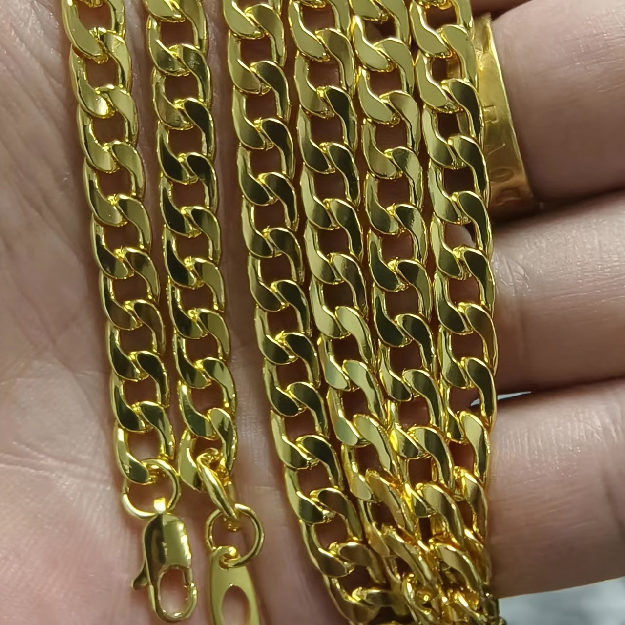 2pcs/set Necklace + Bracelet Fashion Luxury Men & Women Fashion Necklace 18-30 Inch Necklace, Bangle Size:21CM