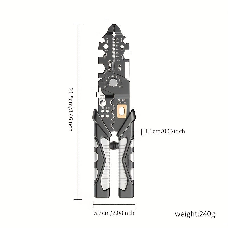 This Multifunctional Electrician Crimping & Wire Stripping Pliers for Toolbox Upgrade!