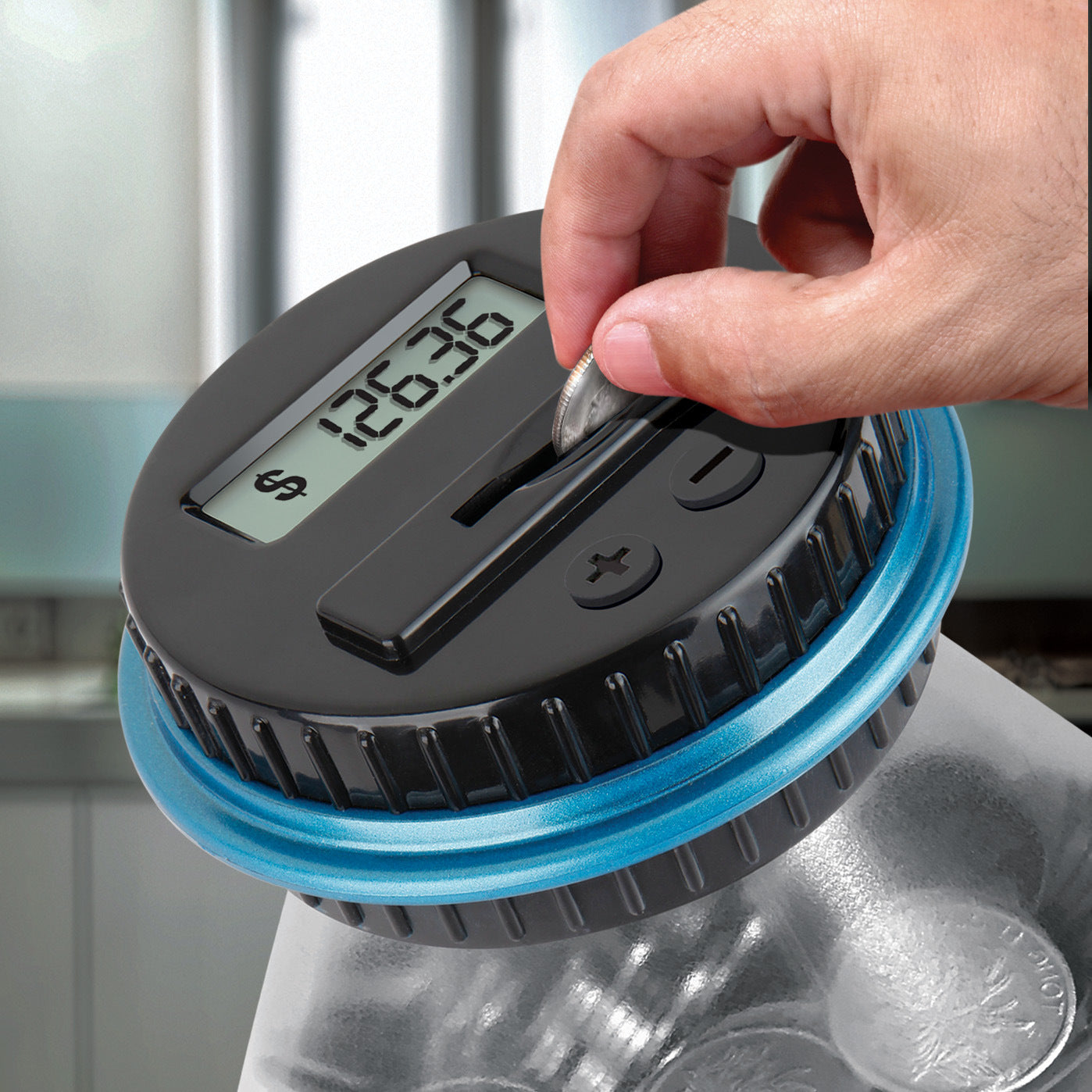 High quality 800+coin capacity digital counting currency jar - powered by 2AAA battery (not included) -Fits All US Coins