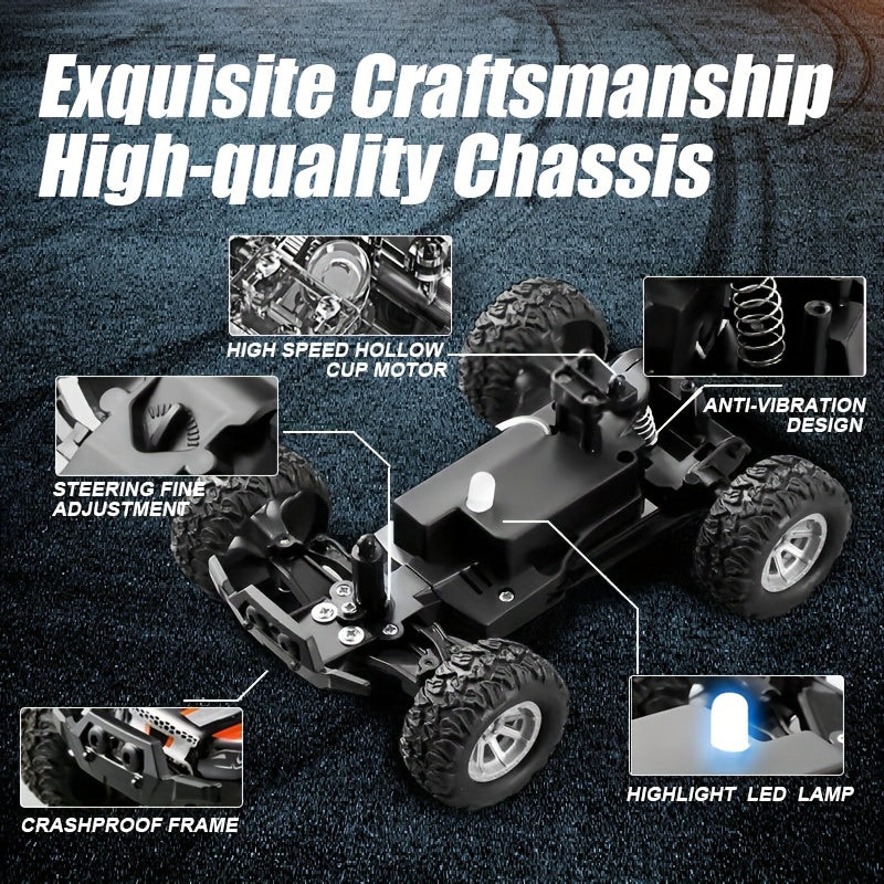 1:32 Scale Remote Control Cars - RC Cars Maximum Speed 20 Km/h, 2.4Ghz High Speed All Terrain Off-Road Electric Toy Car - For Kids Boys & Girls - Suitable for Outdoor Play - Perfect Gift for Christmas, Halloween, Thanksgiving