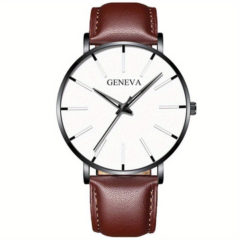 2022 Sleek Mens Ultra-Thin Watch - Elegant Simplicity - Stainless Steel Mesh Band, Quartz Movement, Business Casual