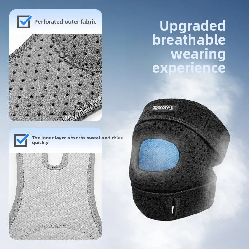 Patella Belt Knee Pads Running Cycling Double Strap Sports Knee Pads Adjusted Compression Shock Absorption Patellar Protection