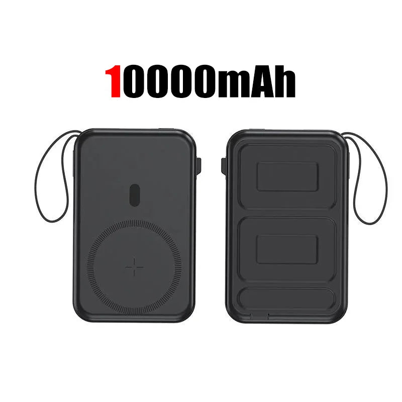 50000mah Mobile Power Bank 22.5w Fast Charging For Magsafe Wireless Charging Built-in Cables Portable Power Bank For IPhone