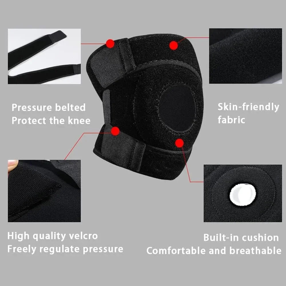 1 PCS Patella Knee Braces for Knee Pain, Dual Patellar Tendon Support Straps with Gel Pad for Arthritis Tendonitis Meniscus Tear