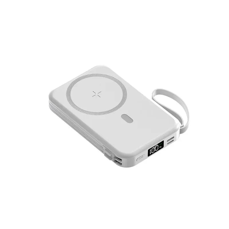 50000mah Mobile Power Bank 22.5w Fast Charging For Magsafe Wireless Charging Built-in Cables Portable Power Bank For IPhone