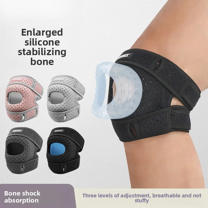 Patella Belt Knee Pads Running Cycling Double Strap Sports Knee Pads Adjusted Compression Shock Absorption Patellar Protection