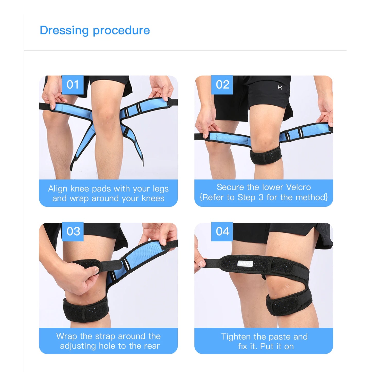1 PCS Sports Kneepad Double Patellar Knee Patella Tendon Support Strap Brace Pad Protector Open Knee Wrap Band Fitness Men