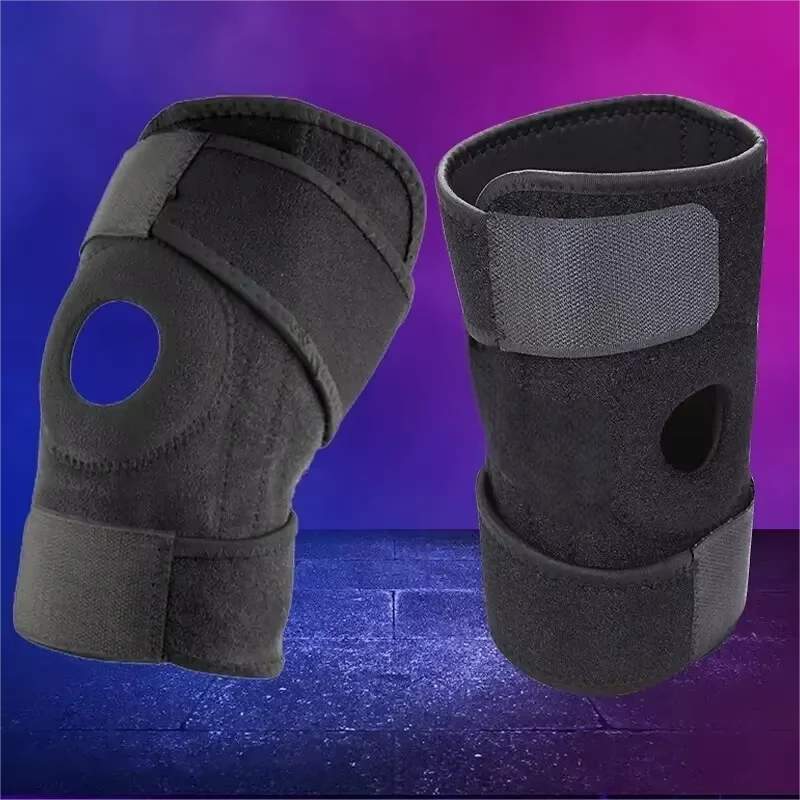 Knee brace without side stabilizer breathable adjustable knee support for exercise training and knee pain