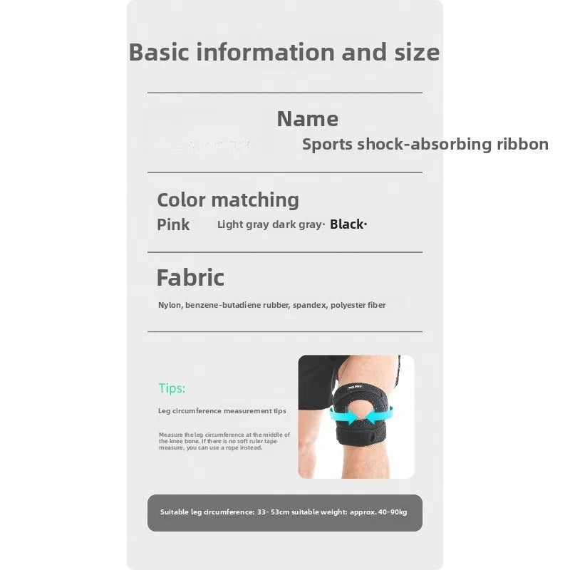 Patella Belt Knee Pads Running Cycling Double Strap Sports Knee Pads Adjusted Compression Shock Absorption Patellar Protection