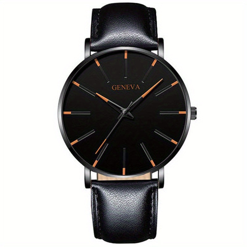 2022 Sleek Mens Ultra-Thin Watch - Elegant Simplicity - Stainless Steel Mesh Band, Quartz Movement, Business Casual