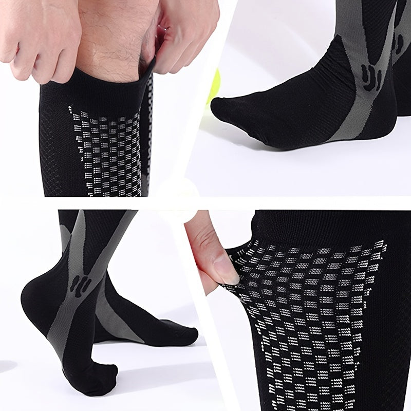 1Pair Compression Socks Travelers Socks Football Soccer Thigh Long Tube Unisex Outdoor Sports Nurses Stockings For Men Women