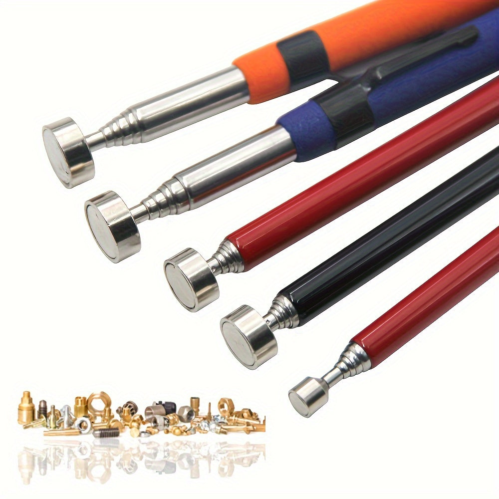 1pc Magnet Pickup Tool, Orange Telescopic Adjustable Magnetic Pick-Up Tools Picking Up Small Pieces