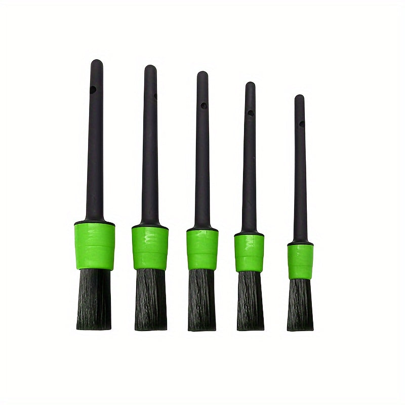 5pcs Car Detailing Brush Set, Car Interior Cleaning Detailing Soft Brush Set, 5 Soft Detail Brushes For Automotive Air Conditioner Brush Dashboard