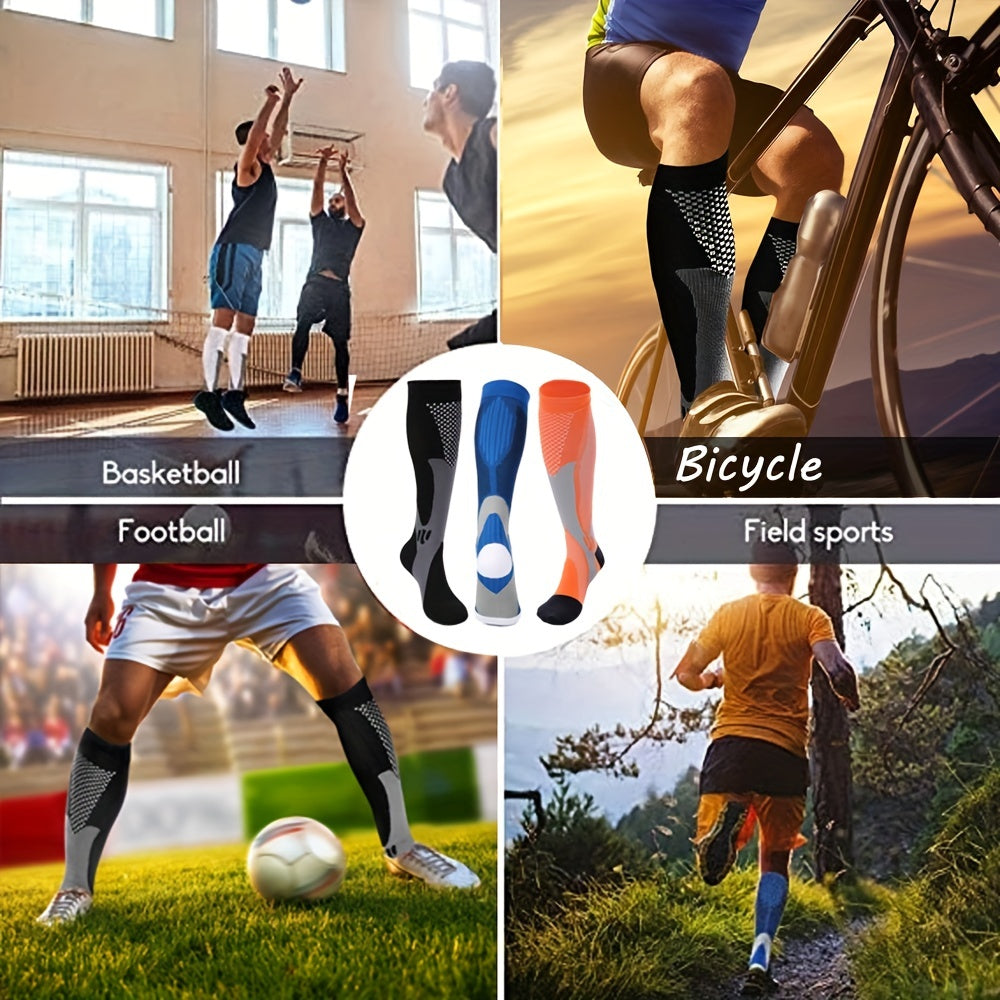 1Pair Compression Socks Travelers Socks Football Soccer Thigh Long Tube Unisex Outdoor Sports Nurses Stockings For Men Women
