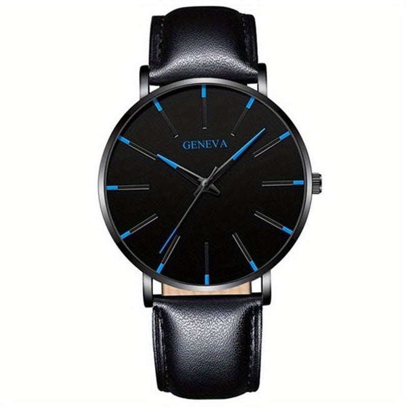 2022 Sleek Mens Ultra-Thin Watch - Elegant Simplicity - Stainless Steel Mesh Band, Quartz Movement, Business Casual