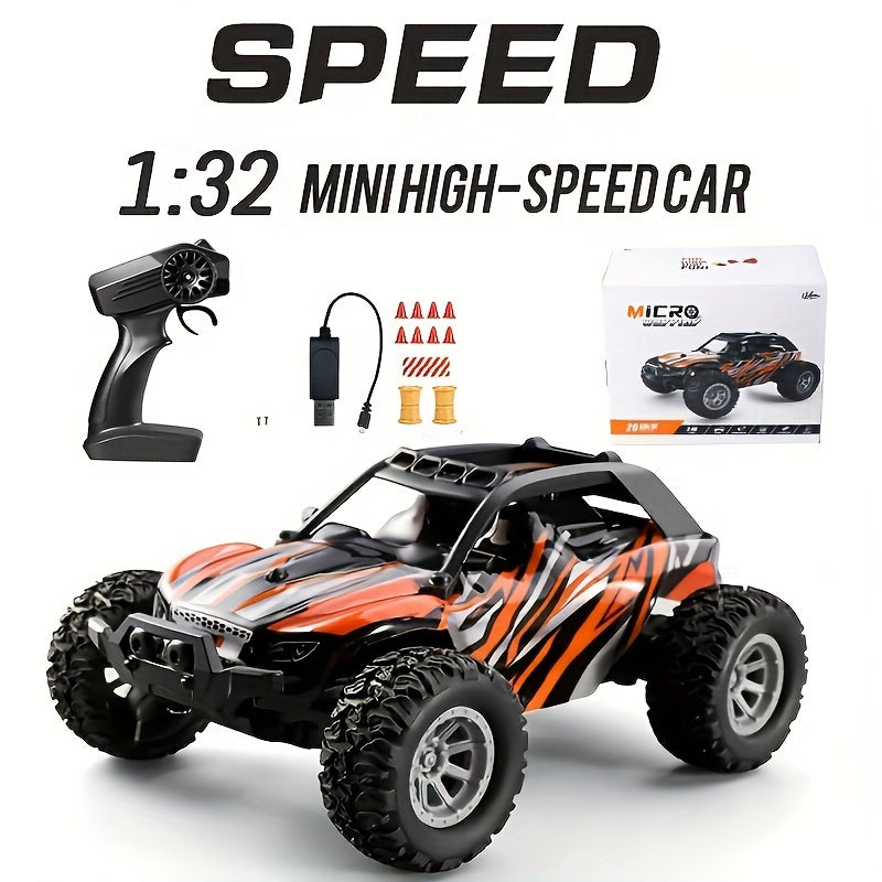 1:32 Scale Remote Control Cars - RC Cars Maximum Speed 20 Km/h, 2.4Ghz High Speed All Terrain Off-Road Electric Toy Car - For Kids Boys & Girls - Suitable for Outdoor Play - Perfect Gift for Christmas, Halloween, Thanksgiving