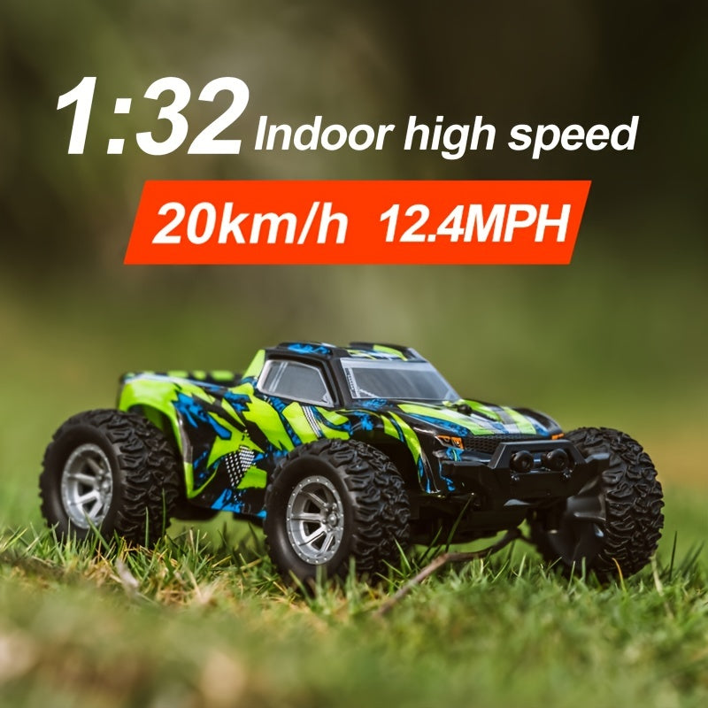 1:32 Scale Remote Control Cars - RC Cars Maximum Speed 20 Km/h, 2.4Ghz High Speed All Terrain Off-Road Electric Toy Car - For Kids Boys & Girls - Suitable for Outdoor Play - Perfect Gift for Christmas, Halloween, Thanksgiving
