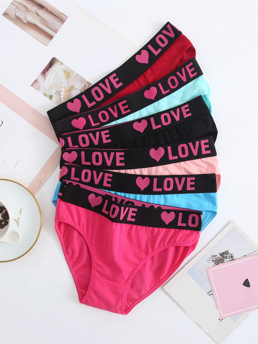 [6 Pack] Colorful Fabric Panties, Seamless Soft & Stretchy Bikini Briefs, Women's Lingerie & Underwear