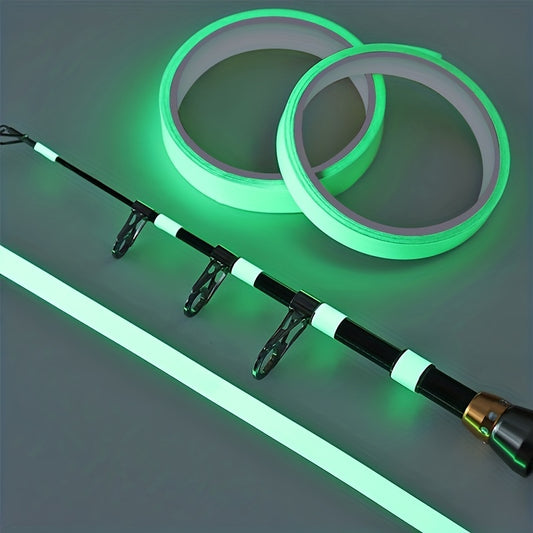 Luminous Glow Fishing Tape – Fluorescent Green, High-Visibility, Night Fishing Essential, Durable Adhesion, Multipurpose Roll Sticker for Angling Gear & Safety