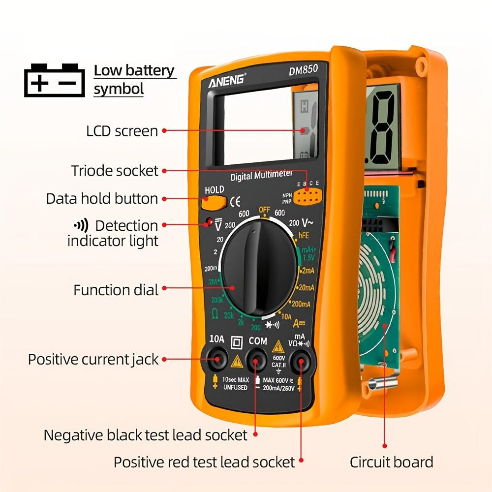 1pc Accurate and Versatile Small Multimeter for Home Use