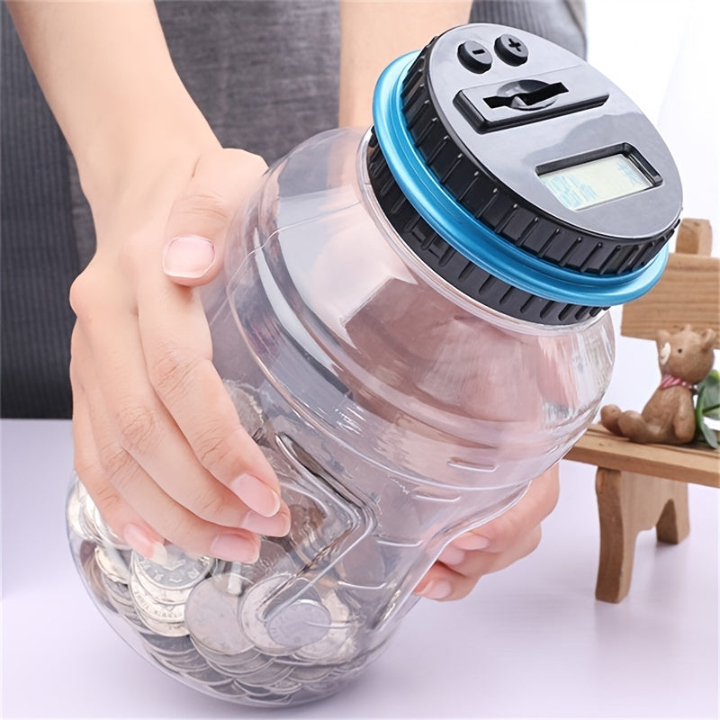 High quality 800+coin capacity digital counting currency jar - powered by 2AAA battery (not included)  -Fits All US Coins