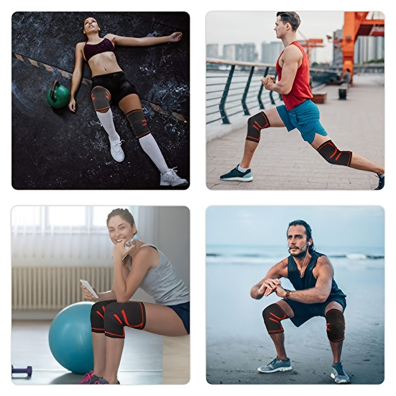 1pc AOLIKES Knee Pad & Sleeve - Protective Knee Braces for Running & Cycling - Stay Comfortable, Shock-Absorbing, Breathable, Adjustable, and Anti-Slip for Men and Women