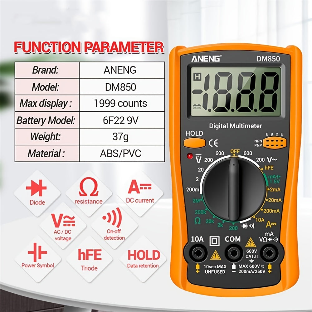 1pc Accurate and Versatile Small Multimeter for Home Use