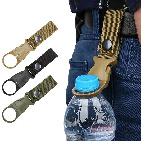Water Bottle Clips, Portable Water Bottle Ring Holder Hanging Buckle Clip Nylon Webbing Strap for Outdoor Camping Hiking Mountaineering