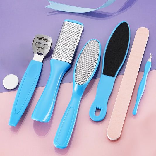 7 In 1 Pedicure Tools Set, Professional Dead Skin Remover Kit Callus Remover Foot Care Set For Women Men