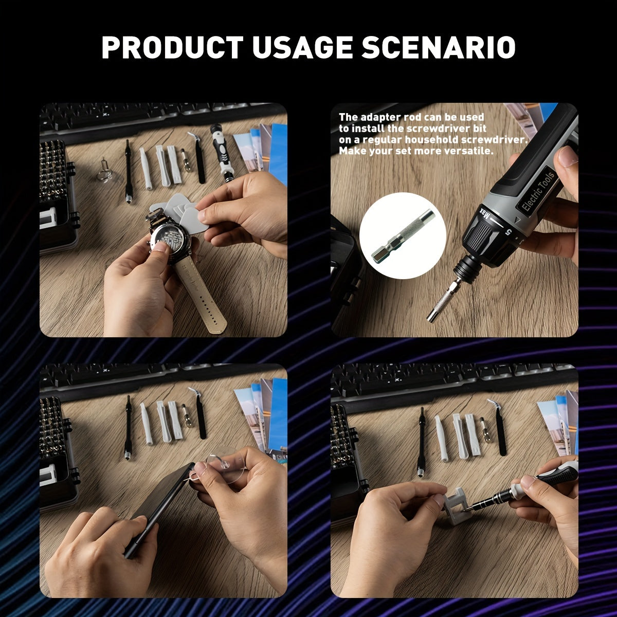 [Precision Screwdriver Set] 117in 1 Precision Screwdriver Set - Electronics Magnetic Repair Tool Kit with Case - for Computer, iPhone, PC, Cellphone, Laptop, Switch, PS4, Game Console, Watch, Glasses Etc