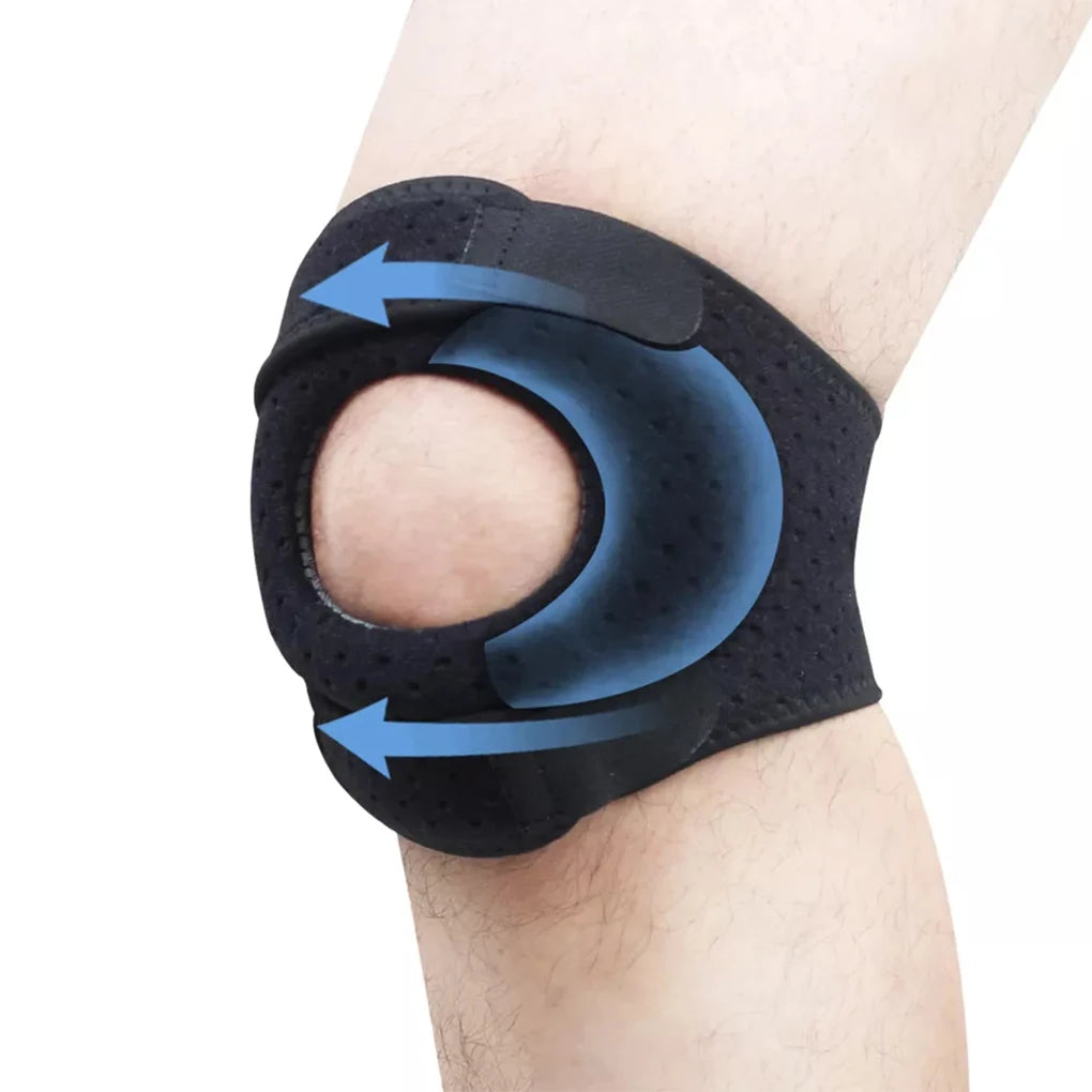 Patella Knee Braces Adjustable Sports Kneepad Patellar Knee Patella Tendon Support Strap Brace Pad Open Knee Wrap Strap Band
