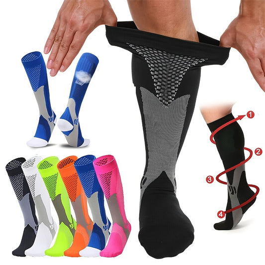 1Pair Compression Socks Travelers Socks Football Soccer Thigh Long Tube Unisex Outdoor Sports Nurses Stockings For Men Women
