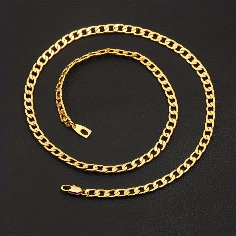 2pcs/set Necklace + Bracelet Fashion Luxury Men & Women Fashion Necklace 18-30 Inch Necklace, Bangle Size:21CM