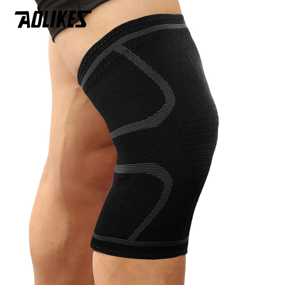 1pc AOLIKES Knee Pad & Sleeve - Protective Knee Braces for Running & Cycling - Stay Comfortable, Shock-Absorbing, Breathable, Adjustable, and Anti-Slip for Men and Women
