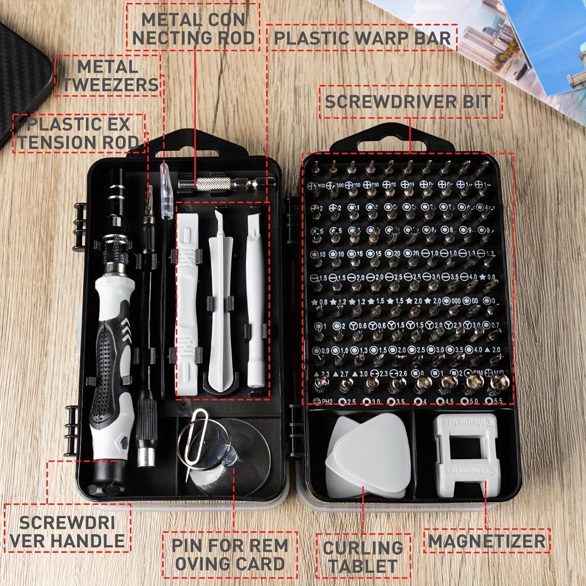 [Precision Screwdriver Set] 117in 1 Precision Screwdriver Set - Electronics Magnetic Repair Tool Kit with Case - for Computer, iPhone, PC, Cellphone, Laptop, Switch, PS4, Game Console, Watch, Glasses Etc