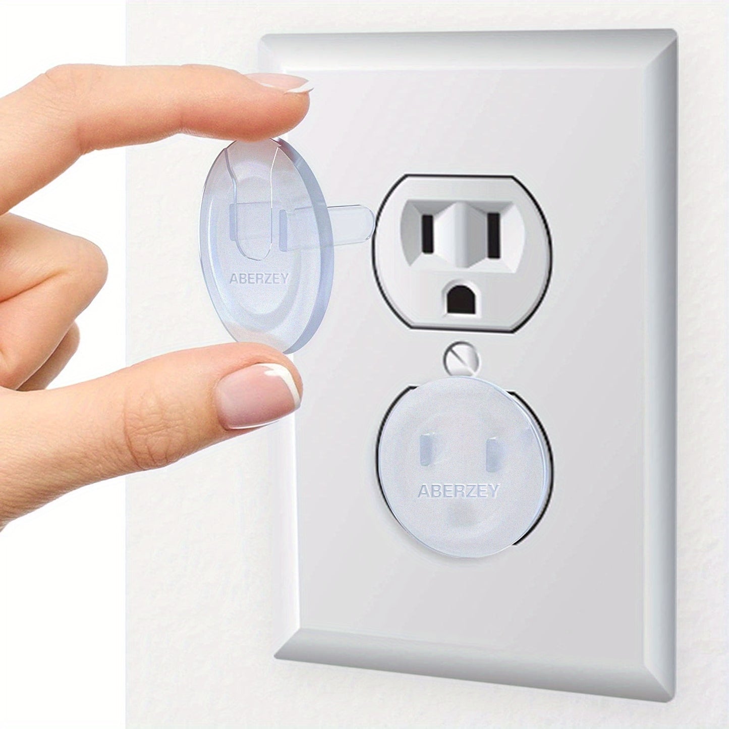 10pcs 10-Pack Baby Proofing Outlet Covers, Hidden Handle Square Socket Protectors for Kids, Safety Plug Covers for Electrical Outlets, Christmas, Halloween, Thanksgiving Gifts